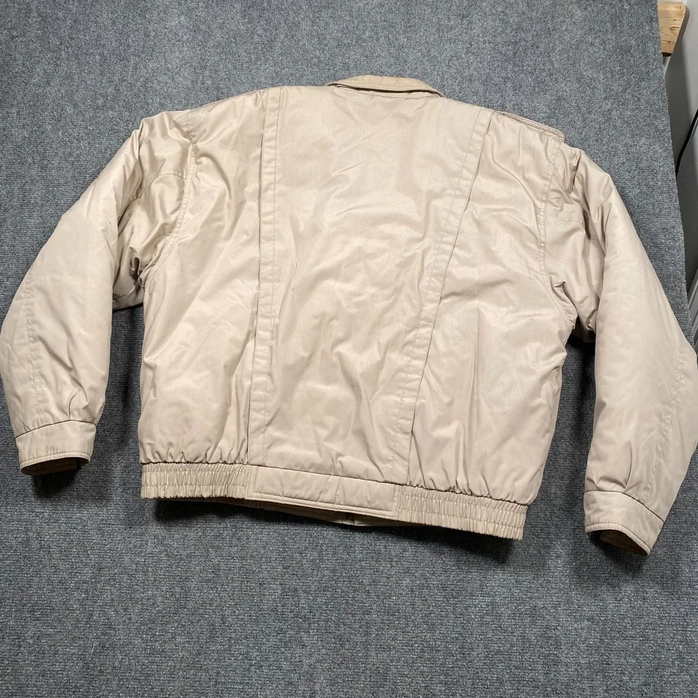 Levi's Vintage 80s Men's Winter Coat Size L‎ Beige Puffer Bomber